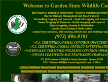 Tablet Screenshot of gardenstatewildlifecontrol.com